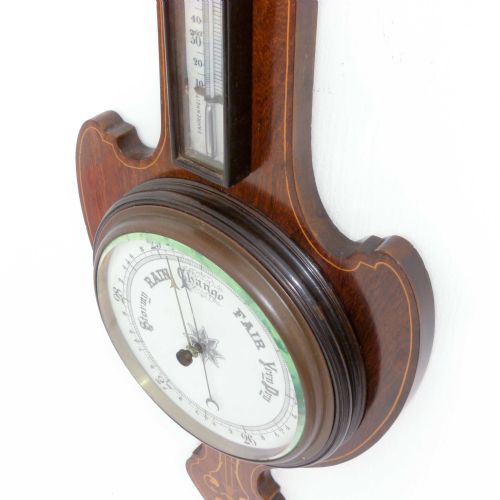 EDWARDIAN MAHOGANY BAROMETER - ADDITIONAL PHOTO 9