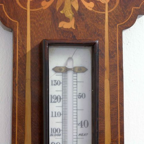 EDWARDIAN MAHOGANY BAROMETER - ADDITIONAL PHOTO 10