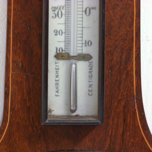 EDWARDIAN MAHOGANY BAROMETER - ADDITIONAL PHOTO 11