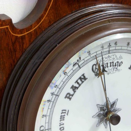 EDWARDIAN MAHOGANY BAROMETER - ADDITIONAL PHOTO 12