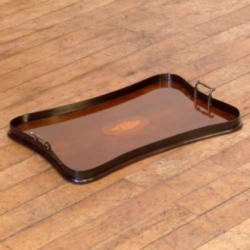 edwardian mahogany tray - CATEGORY: ANTIQUE MISCELLANEOUS - DATED EDWARDIAN