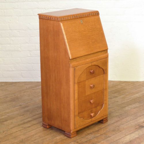 art deco oak bureau - CATEGORY: ANTIQUE BUREAU - DATED 1930