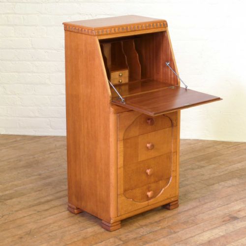 ART DECO OAK BUREAU - ADDITIONAL PHOTO 1