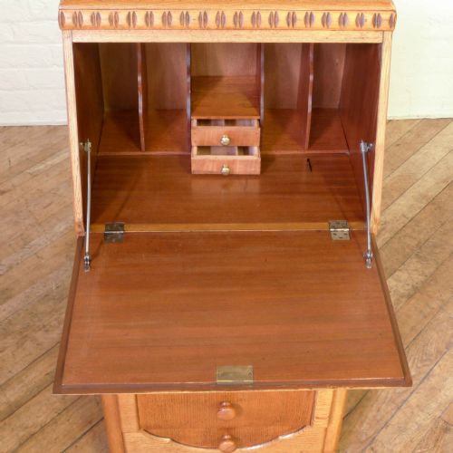 ART DECO OAK BUREAU - ADDITIONAL PHOTO 4