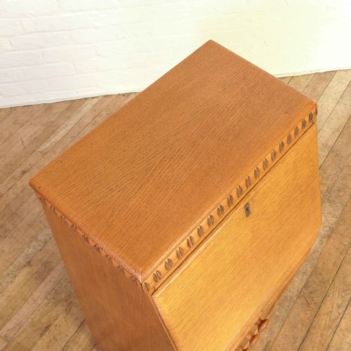 ART DECO OAK BUREAU - ADDITIONAL PHOTO 6