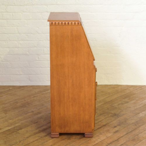 ART DECO OAK BUREAU - ADDITIONAL PHOTO 8