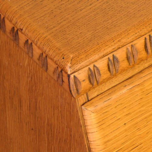 ART DECO OAK BUREAU - ADDITIONAL PHOTO 10