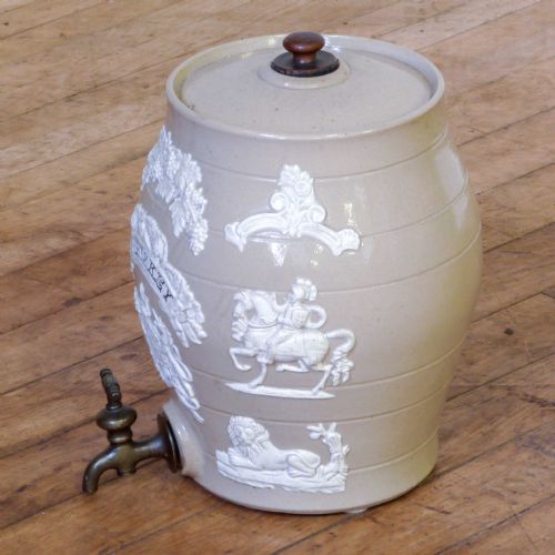 VICTORIAN EARTHENWARE WHISKY BARREL - ADDITIONAL PHOTO 2
