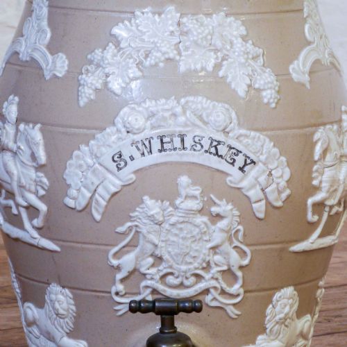 VICTORIAN EARTHENWARE WHISKY BARREL - ADDITIONAL PHOTO 3