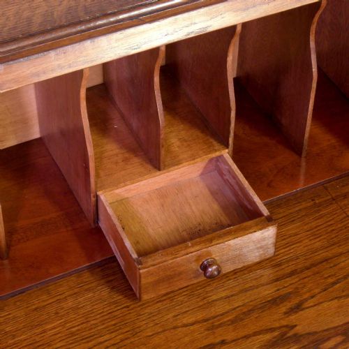 ART DECO OAK BUREAU - ADDITIONAL PHOTO 4