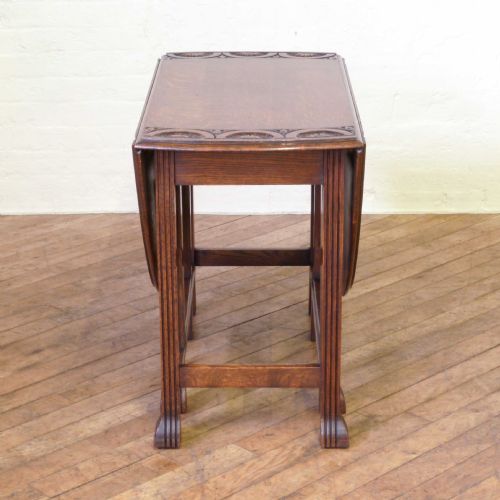 OAK GATELEG TABLE WITH REEDED LEGS - ADDITIONAL PHOTO 6