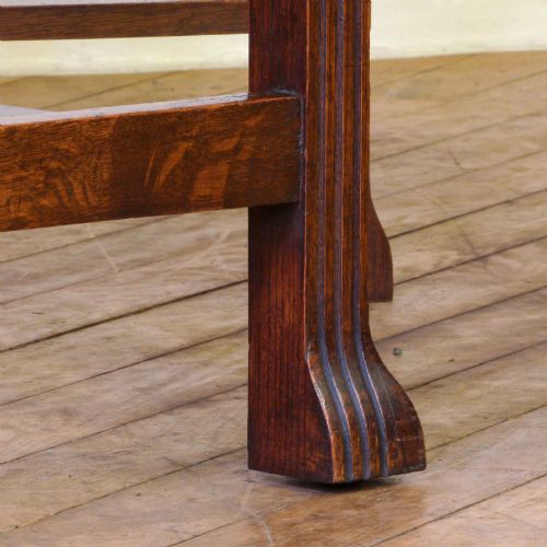 OAK GATELEG TABLE WITH REEDED LEGS - ADDITIONAL PHOTO 7