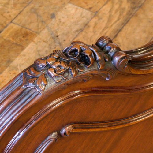 FRENCH CARVED WALNUT BED - ADDITIONAL PHOTO 3