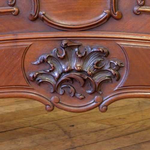 FRENCH CARVED WALNUT BED - ADDITIONAL PHOTO 7