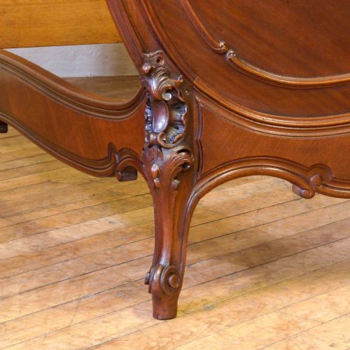 FRENCH CARVED WALNUT BED - ADDITIONAL PHOTO 10