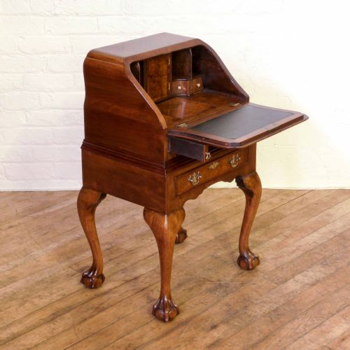EDWARDIAN WALNUT BUREAU - ADDITIONAL PHOTO 1