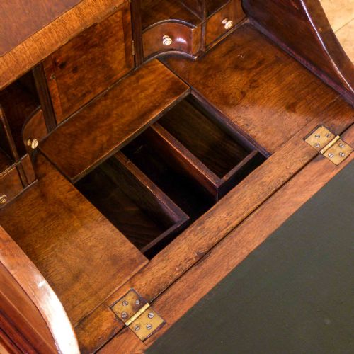 EDWARDIAN WALNUT BUREAU - ADDITIONAL PHOTO 6