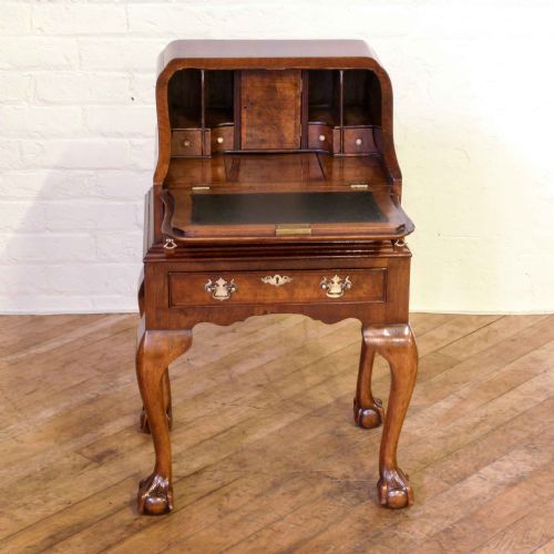 EDWARDIAN WALNUT BUREAU - ADDITIONAL PHOTO 7