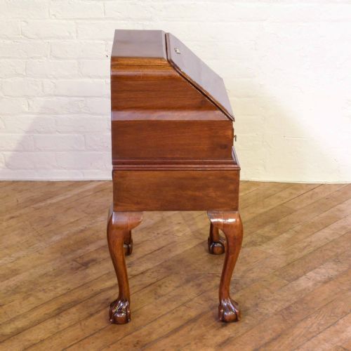 EDWARDIAN WALNUT BUREAU - ADDITIONAL PHOTO 12
