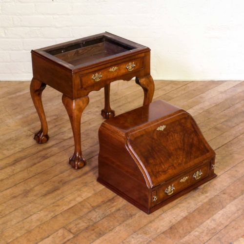 EDWARDIAN WALNUT BUREAU - ADDITIONAL PHOTO 13