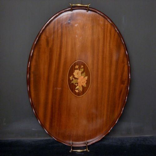 EDWARDIAN MAHOGANY DRINKS TRAY - ADDITIONAL PHOTO 5