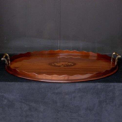 EDWARDIAN MAHOGANY DRINKS TRAY - ADDITIONAL PHOTO 7