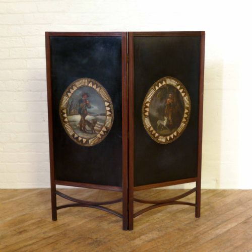 edwardian mahogany screen - CATEGORY: ANTIQUE MISCELLANEOUS - DATED EDWARDIAN