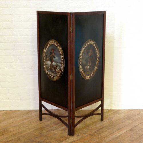 EDWARDIAN MAHOGANY SCREEN - ADDITIONAL PHOTO 11