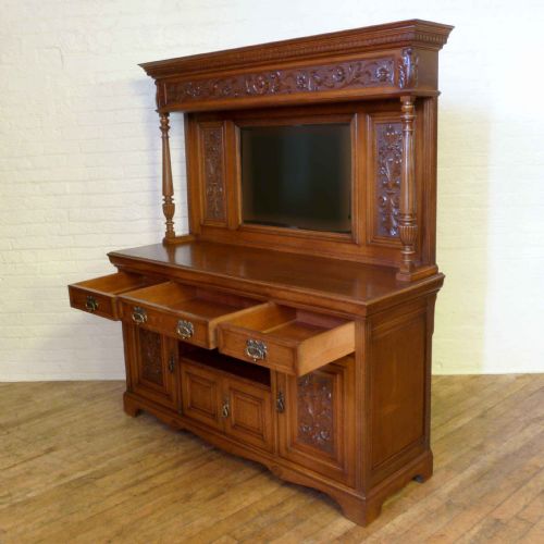 EDWARDIAN OAK SIDEBOARD - ADDITIONAL PHOTO 7