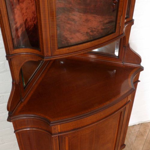 EDWARDIAN MAHOGANY CORNER CUPBOARD - ADDITIONAL PHOTO 3