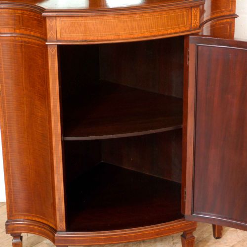EDWARDIAN MAHOGANY CORNER CUPBOARD - ADDITIONAL PHOTO 5