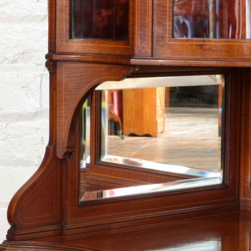 EDWARDIAN MAHOGANY CORNER CUPBOARD - ADDITIONAL PHOTO 6