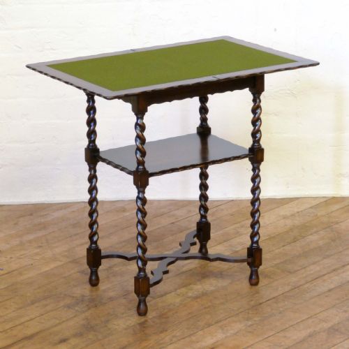 OAK OCCASIONALCARD TABLE - ADDITIONAL PHOTO 1