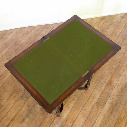 OAK OCCASIONALCARD TABLE - ADDITIONAL PHOTO 3