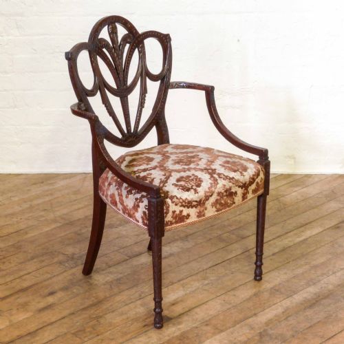 PAIR OF EDWARDIAN MAHOGANY ARMCHAIRS - ADDITIONAL PHOTO 1