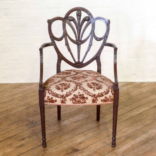 PAIR OF EDWARDIAN MAHOGANY ARMCHAIRS - ADDITIONAL PHOTO 3