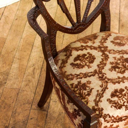 PAIR OF EDWARDIAN MAHOGANY ARMCHAIRS - ADDITIONAL PHOTO 6