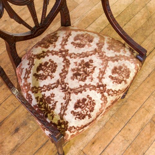 PAIR OF EDWARDIAN MAHOGANY ARMCHAIRS - ADDITIONAL PHOTO 13