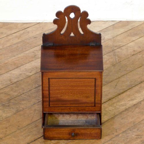 GEORGIAN MAHOGANY SALTCANDLE BOX - ADDITIONAL PHOTO 1