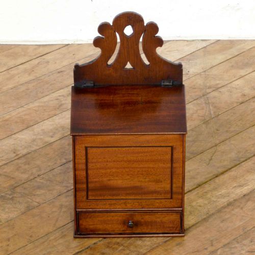 GEORGIAN MAHOGANY SALTCANDLE BOX - ADDITIONAL PHOTO 2
