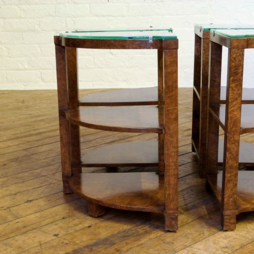 ART DECO WALNUT NEST OF TABLES - ADDITIONAL PHOTO 4