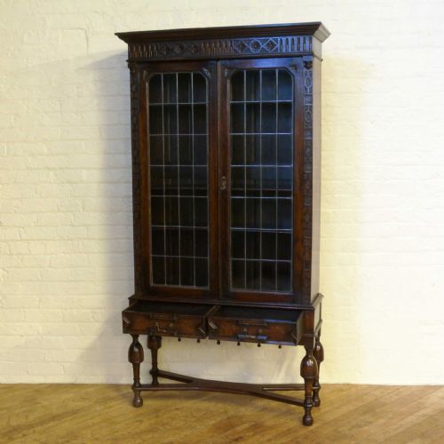 JACOBEAN STYLE OAK BOOKCASE - ADDITIONAL PHOTO 3