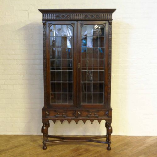 JACOBEAN STYLE OAK BOOKCASE - ADDITIONAL PHOTO 4