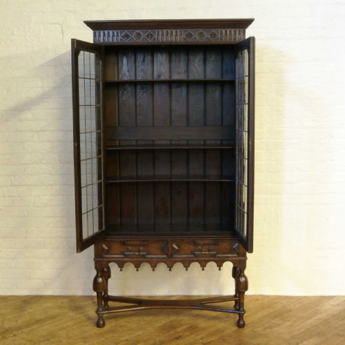 JACOBEAN STYLE OAK BOOKCASE - ADDITIONAL PHOTO 6