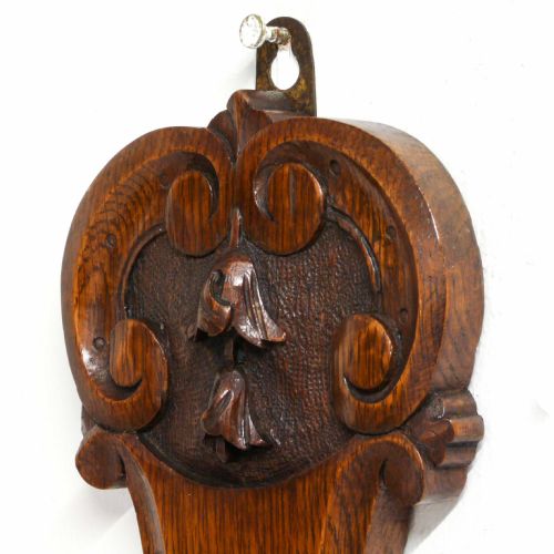 EDWARDIAN OAK ANEROID BAROMETER - ADDITIONAL PHOTO 9