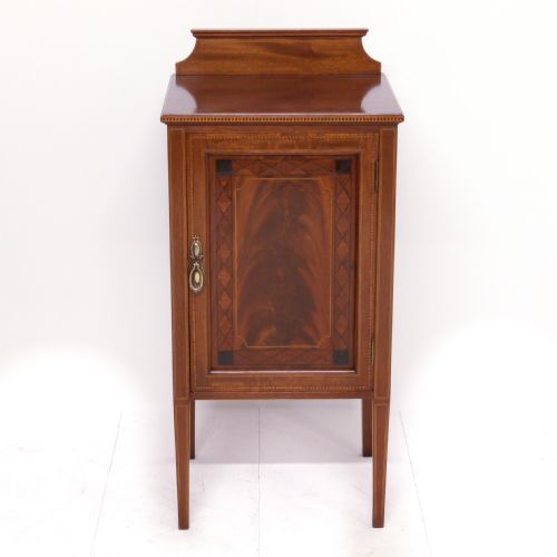EDWARDIAN MAHOGANY BEDSIDE CABINET - ADDITIONAL PHOTO 1