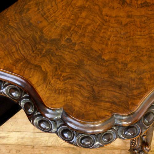 VICTORIAN WALNUT CARD TABLE - ADDITIONAL PHOTO 6