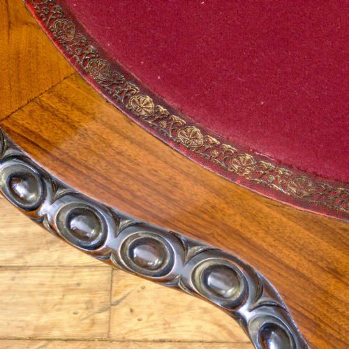 VICTORIAN WALNUT CARD TABLE - ADDITIONAL PHOTO 10