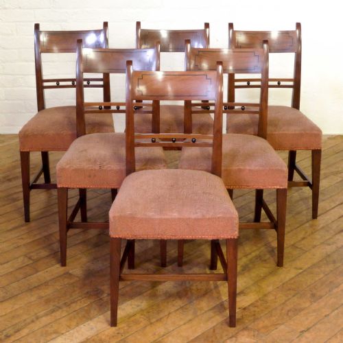 set of six georgian mahogany chairs - CATEGORY: ANTIQUE CHAIRS - DATED 1800