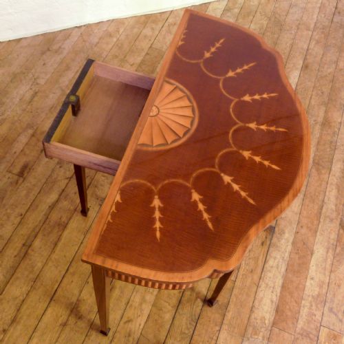 EDWARDIAN SHERATON STYLE MAHOGANY CARD TABLE - ADDITIONAL PHOTO 5